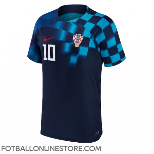 Billige Kroatia Luka Modric #10 Bortetrøye VM 2022 Kortermet